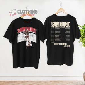 Vintage Sam Hunt Tour Merch, Sam Hunt Concert List 2024 Shirt, Vintage Sam Hunt 2024 Outskirts Tour T-Shirt