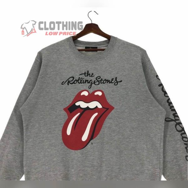 Vintage The Rolling Stones Sweatshirt, The Rolling Stones Rock Band Logo Vintage Unisex Sweatshirt, Retro The Rolling Stones Merch