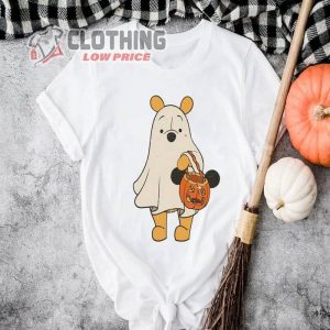 Winnie The Pooh Halloween Ghost Pooh Shirt, Disney Pooh Bear Shirt, Epcot Halloween Disney Cute Spooky Season Pumpkin Shirt