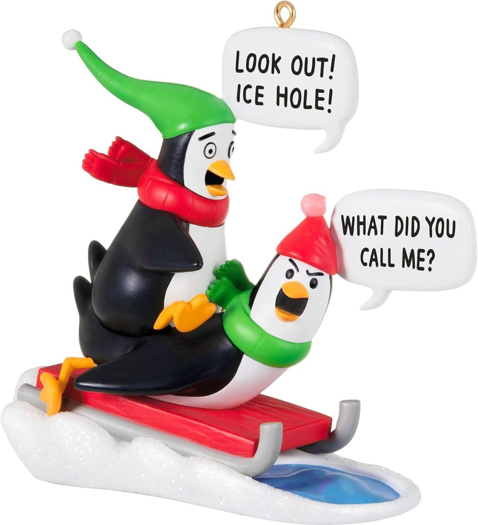 What Did You Call Me Funny Penguin Ornament amazon