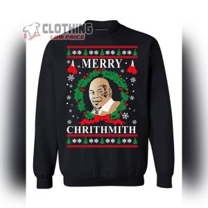Wild Bobby Merry Chrithmith Mike Tyson Ugly Christmas Unisex Sweater Mike Tyson Crewneck Sweatshirt