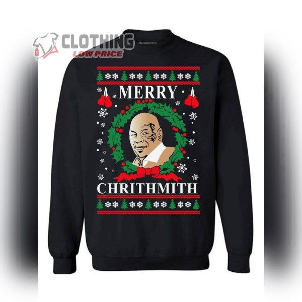 Wild Bobby Merry Chrithmith Mike Tyson Ugly Christmas Unisex Sweater, Mike Tyson Crewneck Sweatshirt