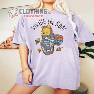 Winnie The Pooh Halloween Pooh Skeleton Shirt, Pooh Trick Or Treat Disney Spooky Shirt