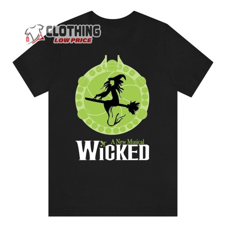 A New Musical Wicked Show Logo Men’s Navy Red Black T-Shirt
