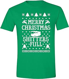 XtraFly Apparel Men's Shitters Full Griswold Ugly Christmas Crewneck Shirt