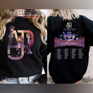 AJR Logo College Merch AJR The Maybe Man Tour 2024 Tour 2 Sides Sweatshirt The Maybe Man 2024 Concert Shirt AJR 2024 Concert Hoodie 3
