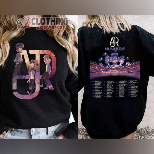 AJR Logo College Merch, AJR The Maybe Man Tour 2024 Tour 2 Sides Sweatshirt, The Maybe Man 2024 Concert Shirt, AJR 2024 Concert Hoodie