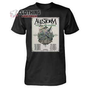 Alestorm Spring 2024 US Tour Merch, Alestorm Concerts Metal Shirt, Alestorm Tour Of The Dead Marauder T-Shirt