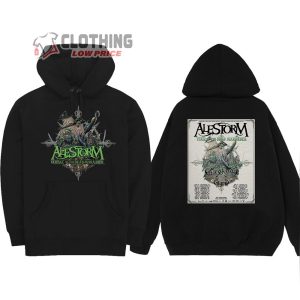 Alestorm Tour Dates 2024 Merch, Alestorm Setlist Shirt, Alestorm Tour Of The Dead Marauder Sweatshirt, Alestorm Spring 2024 US Tour Hoodie
