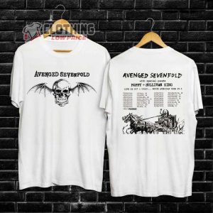 Avenged Sevenfold Tour 2024 With Poppy And Sullivan King Merch, Avenged Sevenfold Concert 2024 Tickets Shirt, Avenged Sevenfold Tour Dates 2024 T-Shirt