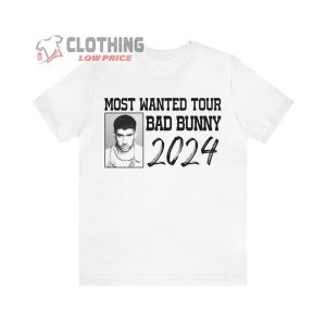 Bad Bunny Most Wanted Tour Dates 2024 Unisex Jersey Tee 2