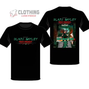 Blaze Bayley Iron Maiden Concert 2024 Anniversary Merch, Blaze Bayley Iron Maiden 2024 Irish Tour Schedule T-Shirt