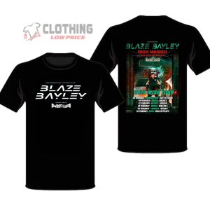 Blaze Bayley Tour 2024 Absowa Merch, Blaze Bayley Iron Maiden 2024 Irish Tour Schedule T-Shirt