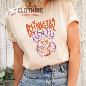 Blink Spider 182 Halloween Shirt, Vintage Retro Halloween Spider Shirt, World Tour Music Shirt
