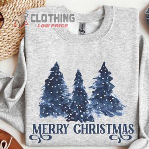 Blue Christmas Sweatshirt Cozy Season Sweater Winter Snow Shirt 3