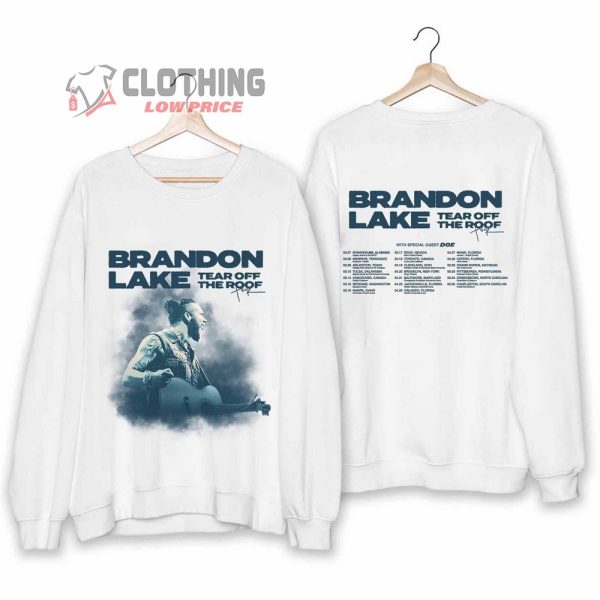 Brandon Lake – Tear Off The Roof Tour 2024 Merch, Brandon Lake Tour 2024 With Doe Shirt, Brandon Lake 2024 Concert T-Shirt