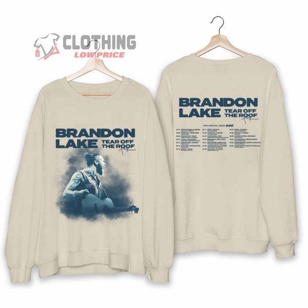 Brandon Lake – Tear Off The Roof Tour 2024 Merch, Brandon Lake Tour 2024 With Doe Shirt, Brandon Lake 2024 Concert T-Shirt