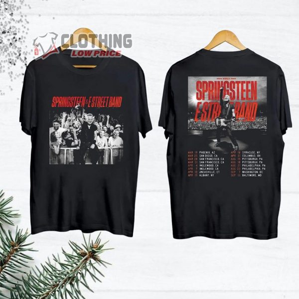 Bruce Springsteen And E Street 2024 World Tour Tickets Merch, Bruce Springsteen And E Street 2024 Rock Tour Shirt