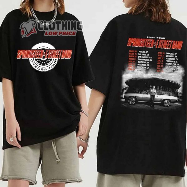 Bruce Springsteen & The E Street Band On 2024 Tour Merch, Bruce Springsteen & The E Street Band Rescheduled US Tour 2024 Shirt, Bruce Springsteen 2024 Concert T-Shirt