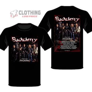 Buckcherry Tour 2024 Poster Merch, Buckcherry 2024 Tour Dates And Tickets T-Shirt