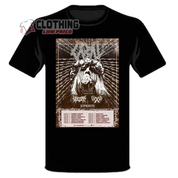 Cabal Tour 2024 Lifesick Merch, Cabal Tour 2024 Schedule And Setlist T-Shirt