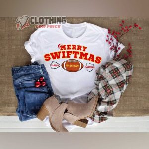 Chiefs And Raiders Christmas Shirt, Merry Christmas Taylor Merch, Taylor And Travis Lover Shirt, Taylor Swift With Love Fan Gift