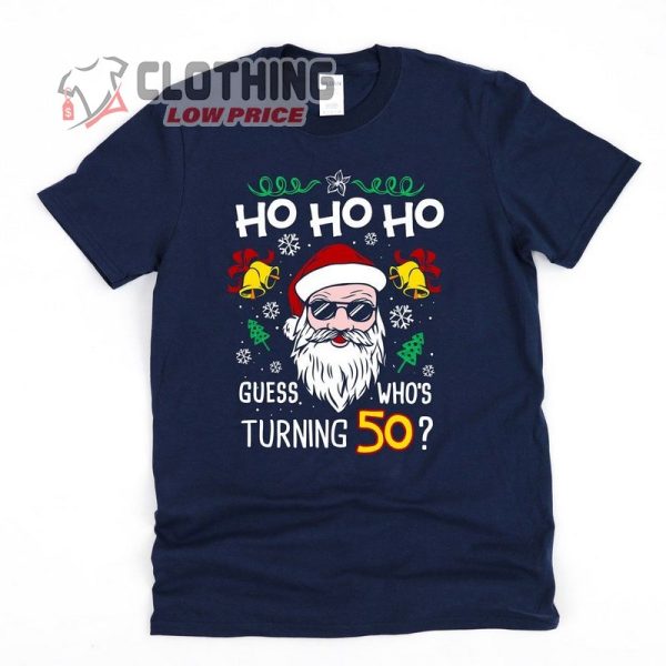 Christmas 50Th Birthday Shirt, 50Th Christmas Birthday Party Tee