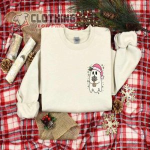 Christmas Ghost Shirt Funny Christmas Ghost Shirt Halloween Ghost Ice With Coffee Tee 3