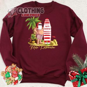 Christmas Hawaii Tropical Party Long Sleeve Shirt, Mele Kalikimaka Merry Hoodie, Holiday Shirt