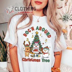 Christmas Nurse Shirt, Roc’N Around The Christmas Tree Funny Retro Roc Xmas Holiday T- Shirt