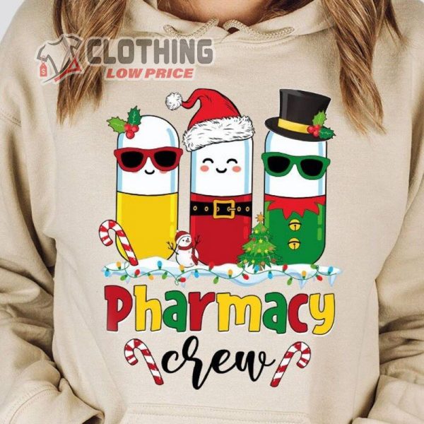 Christmas Pharmacy Crew Sweatshirt, Pharmacy Technician Gift, Merry Christmas Long Sleeve Shirt