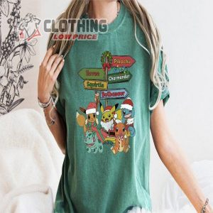 Christmas Pkm Shirt, Cartoon Anime Christmas Shirt, Pikachu