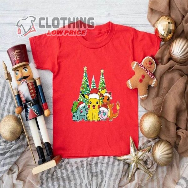 Christmas Pokemon Shirt, Pikachu And Friends Christmas Shirt, Pokemon Christmas, Pokemon Party