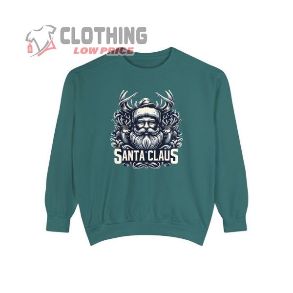 Christmas Silhouette Designer Navy Color Full Sleeve Unisex Garment-Dyed Sweatshirt