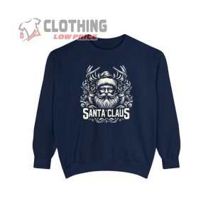 Christmas Silhouette Designer Navy Color Full Sleeve Unisex Garment-Dyed Sweatshirt