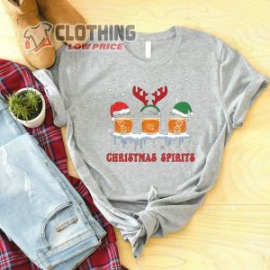 Christmas Spirits Shirt Bourbon Christmas Shirt Whiskey Lover Christmas Shirt 1