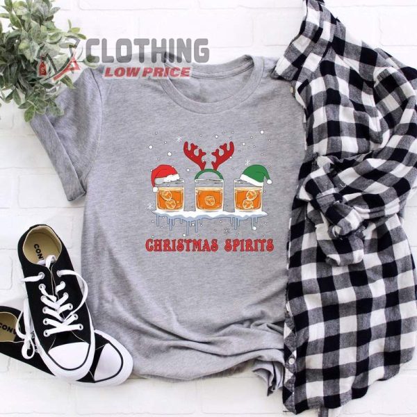 Christmas Spirits Shirt, Bourbon Christmas Shirt, Whiskey Lover Christmas Shirt