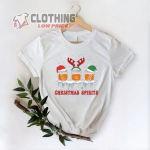 Christmas Spirits Shirt Bourbon Christmas Shirt Whiskey Lover Christmas Shirt 3