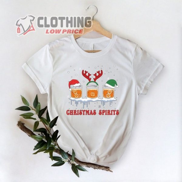 Christmas Spirits Shirt, Bourbon Christmas Shirt, Whiskey Lover Christmas Shirt