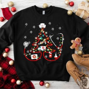 Christmas Tree Stethoscope Sweatshirt, Funny Doctor Christmas Sweatshirt, Nurse Christmas Sweatshirt