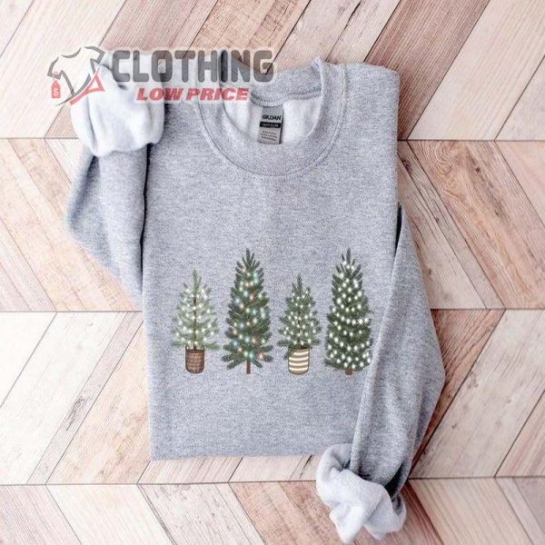 Christmas Tree Sweatshirt, Christmas Sweatshirt, Christmas Trees Crewneck