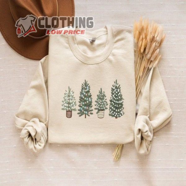 Christmas Tree Sweatshirt, Christmas Sweatshirt, Christmas Trees Crewneck