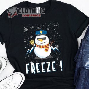 Cop Snowman Police Navidad,  Policeman Christmas Police Navidad T-Shirt