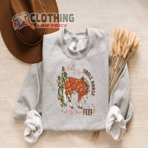 Cowboy Christmas Sweater Giddy Up Jingle Horse Pick Up Your Feet Howdy Country Christmas 1