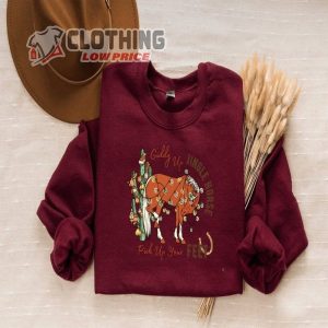 Cowboy Christmas Sweater Giddy Up Jingle Horse Pick Up Your Feet Howdy Country Christmas 2