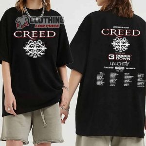 Creed 2024 Tour Summer of ’99 Tour Merch, Creed With 3 Doors Down, Daughtry Shirt, Creed 2024 Concert Shirt, Creed Summer of ’99 Concert T-Shirt