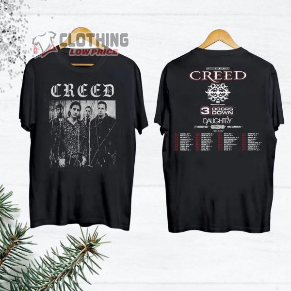 Creed Band Tour 2024 Merch, 2024 Creed Band Summer Of ’99 Tour Shirt, Creed Band Concert 2024 T-Shirt