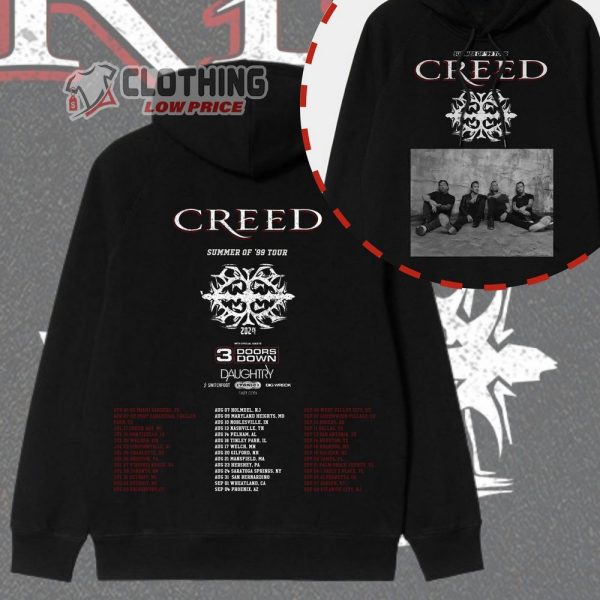 Creed Halftime Show Shirt, Creed The Greatest Halftime Show Ever Shirt, Summer Of ’99 Concert, Creed Tour Date 2024 Hoodie