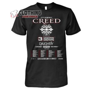 Creed Summer Of 99 Tour Merch Creed Tour 2024 Shirt Creed Summer Of 99 Tour 3 Door Down Band Daughtry T Shirt