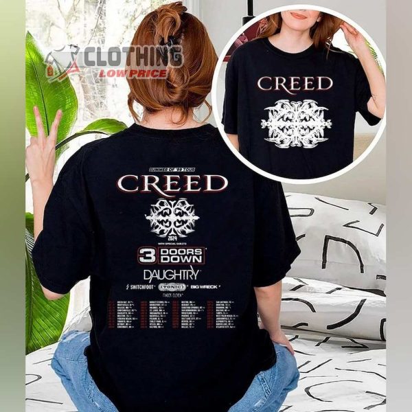 Creed Summer Tour 2024 Shirt, Creed Tour 2024 Merch, Creed Music T-Shirt, Creed Album Tee, Creed Fan Gift